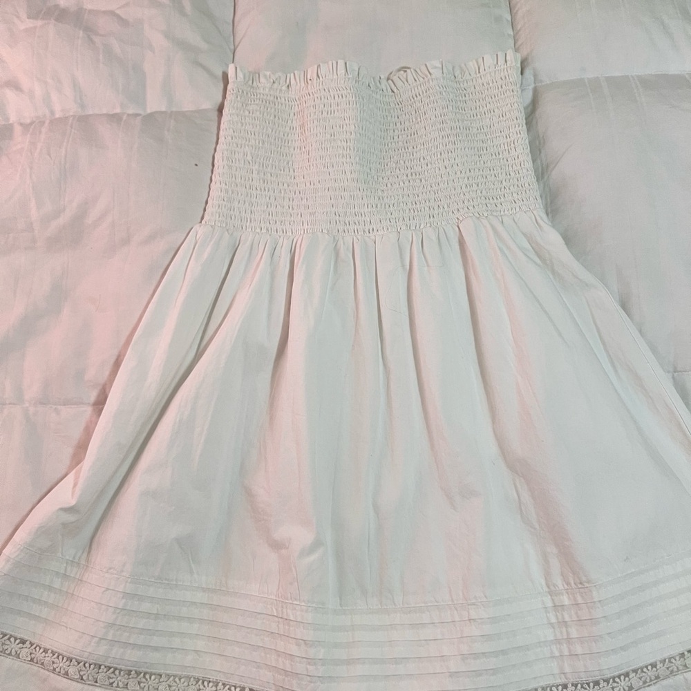 American Eagle Outfitters Strapless White Dress